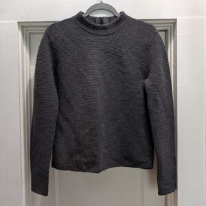 Chloe Gray Sweater With Gold Back Zipper